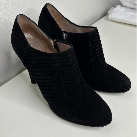 Salvatore Ferragamo Black Suede Narni Stiletto Bootie Side Zip 8 - Picture 4 of 16